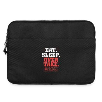 Autorennen Motorsport Eat Sleep Over Take - Laptoptasche 15" - Schwarz - Vorne