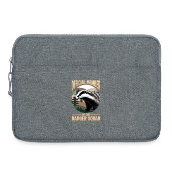 Funny Animal Badger - Laptop bag 15" - heather grey - Front