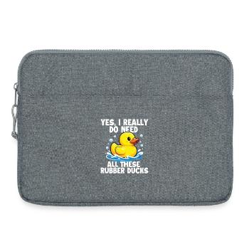 Brauche all diese Quietscheenten lustiger Entenliebhaber - Laptoptasche 15" - Grau meliert - Vorne