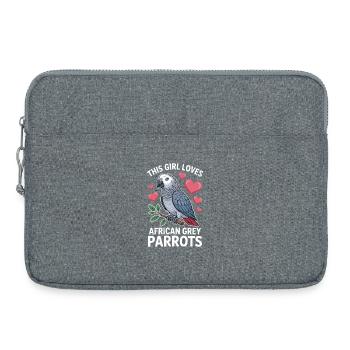 Expressions du perroquet gris Drôle de cadeau du perroquet gris - Sacoche pour ordinateur portable 15 pouces - gris chiné - Devant