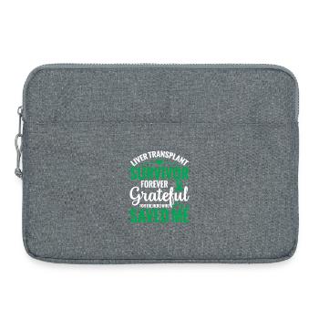 Lebertransplantation Organspende Leber - Laptoptasche 15" - Grau meliert - Vorne