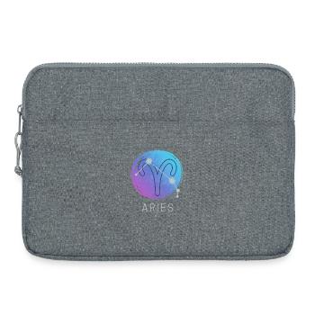 Widder Tierkreiszeichen Horoskop Sternzeichen - Laptoptasche 15" - Grau meliert - Vorne