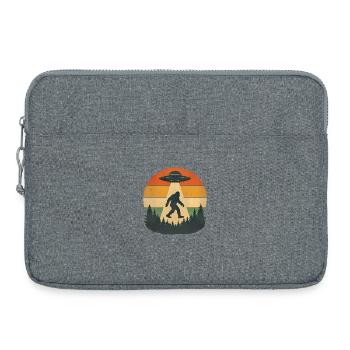 Alien Bigfoot UFO Sasquatch Believers Spaceship - Laptop bag 15" - heather grey - Front