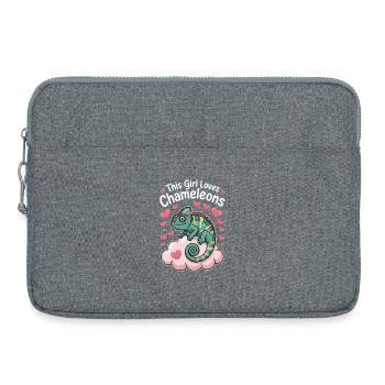 Don des Drôles Caméléons Drôles de Expressions Caméléon - Sacoche pour ordinateur portable 15 pouces - gris chiné - Devant