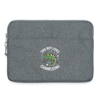 Don des Drôles Caméléons Drôles de Expressions Caméléon - Sacoche pour ordinateur portable 15 pouces - gris chiné - Devant