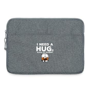 I Need A Hug Glass Of Whiskey Graphic - Laptoptasche 15" - Grau meliert - Vorne