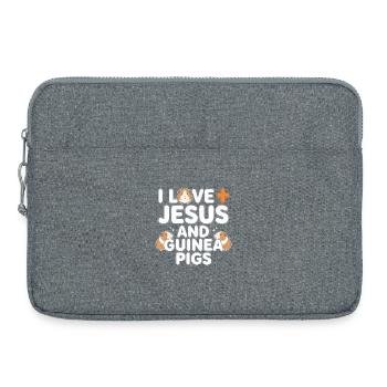 J’aime Jésus et les cochons d’Inde - Sacoche pour ordinateur portable 15 pouces - gris chiné - Devant