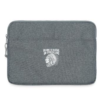 No one is illegal on stolen land - Laptop bag 15" - heather grey - Front