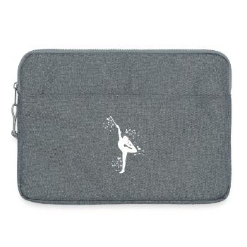 Gymnaste avec baguette gymnastique rythmique - Sacoche pour ordinateur portable 15 pouces - gris chiné - Devant