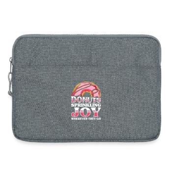 Restauration rapide en donuts - Sacoche pour ordinateur portable 15 pouces - gris chiné - Devant