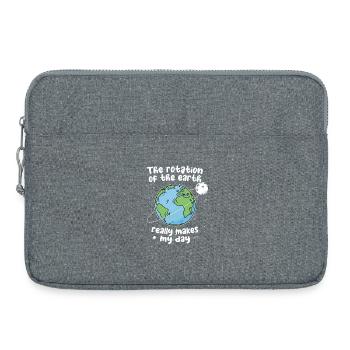 La rotation de la Terre rend ma journée sarcastique - Sacoche pour ordinateur portable 15 pouces - gris chiné - Devant