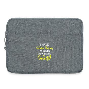 Selective Hearing Not Selected - Laptop bag 15" - heather grey - Front