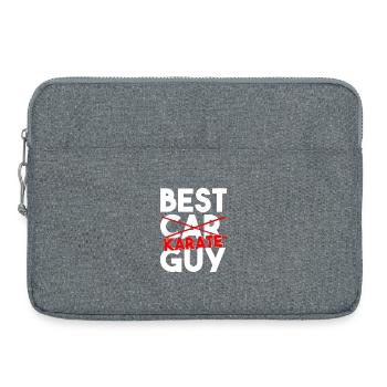 Rythme cardiaque Pouls de Karaté Silhouette d’arts martiaux - Sacoche pour ordinateur portable 15 pouces - gris chiné - Devant
