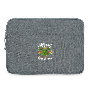 Joyeux sapin de Noël Lumières de Fée - Sacoche pour ordinateur portable 15 pouces - gris chiné - Devant