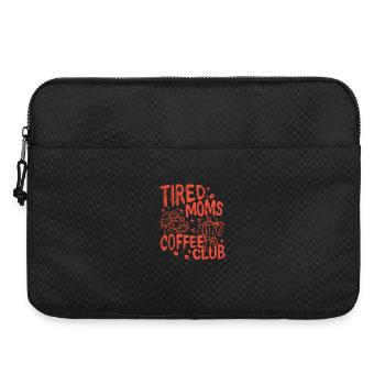 Tired_Moms_Coffee_Funny_Retro_Coffee_Lover_Grap - Laptoptasche 15" - Schwarz - Vorne