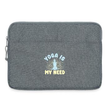 Le yoga est mon besoin Yoga drôle - Sacoche pour ordinateur portable 15 pouces - gris chiné - Devant