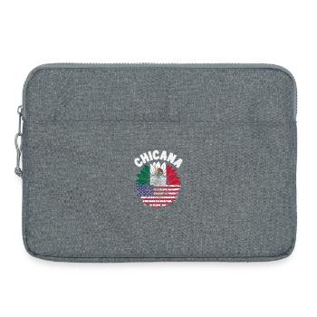 Fierté du Mexique & Maison Drapeau du Mexique - Sacoche pour ordinateur portable 15 pouces - gris chiné - Devant