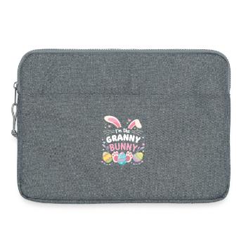Je suis la Grand-mère Lapin Douce Famille de Pâques - Sacoche pour ordinateur portable 15 pouces - gris chiné - Devant