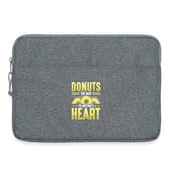 Restauration rapide en donuts - Sacoche pour ordinateur portable 15 pouces - gris chiné - Devant