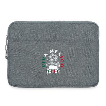 Fierté du Mexique & Maison Drapeau du Mexique - Sacoche pour ordinateur portable 15 pouces - gris chiné - Devant