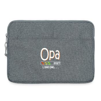 Werdender Opa 2027 loading zukünftiger Großvater - Laptoptasche 15" - Grau meliert - Vorne