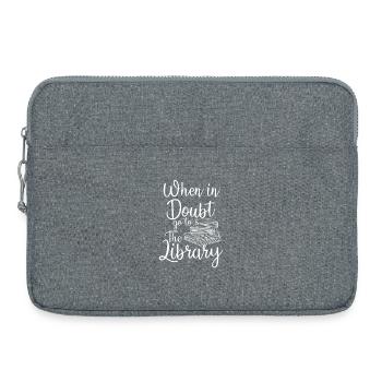 Im Zweifel geh in die Bibliothek - Laptoptasche 15" - Grau meliert - Vorne