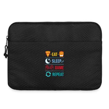 Eat Sleep Game Repeat Gaming Quotes for Gamer - Laptop bag 15" - black - Front