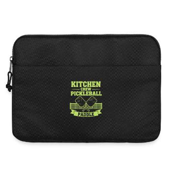 Pickleball Kitchen Crew Paddle lustige Spieler-Gurke - Laptoptasche 15" - Schwarz - Vorne