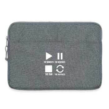 Pleine conscience, moments, souvenirs, bonheur - Sacoche pour ordinateur portable 15 pouces - gris chiné - Devant