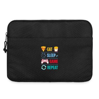 Eat Sleep Game Repeat Gaming Quotes for Gamer - Laptop bag 15" - black - Front