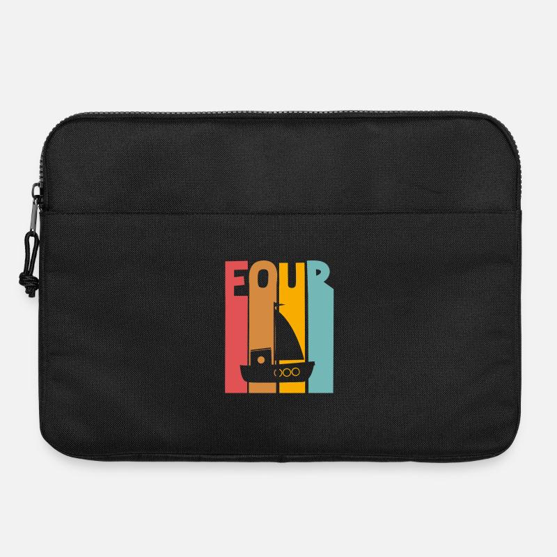 4. Geburtstag Segelboot - Laptoptasche 15" - Schwarz