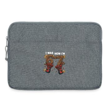 7 Geburtstag: Von 6 auf 7 auf Dirtbike - Laptoptasche 15" - Grau meliert - Vorne
