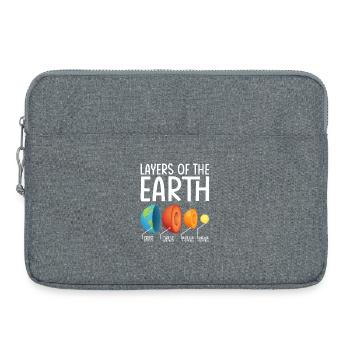 Earth Layers Exploded Diagram - Laptop bag 15" - heather grey - Front