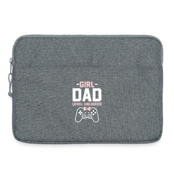 Futur papa et père biologique, fille biologique - Sacoche pour ordinateur portable 15 pouces - gris chiné - Devant