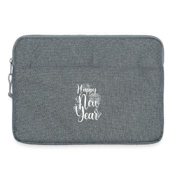 Freudiges Neujahrs-Feuerwerksskript - Laptoptasche 15" - Grau meliert - Vorne