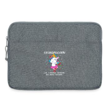 Chemise Grandmacorn Grandmacorn Grand-mère Licorne - Sacoche pour ordinateur portable 15 pouces - gris chiné - Devant