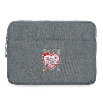 Unterstütze lokale Mütter - Laptoptasche 15" - Grau meliert - Vorne