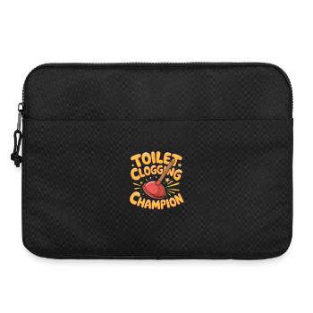 Champion du bouchon des toilettes, Chouchouteuse drôle - Sacoche pour ordinateur portable 15 pouces - noir - Devant