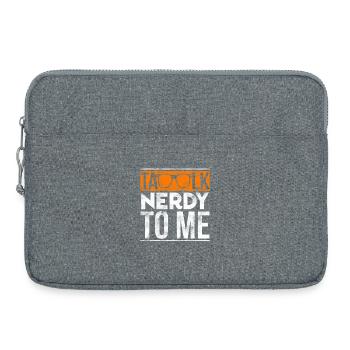Talk Nerdy To Me Retro Orange Sunglasses Art - Laptop bag 15" - heather grey - Front