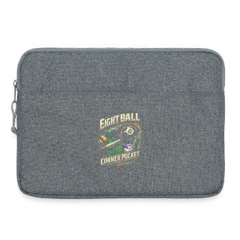 8-Ball Billiards Eight Ball Corner Pocket - Laptop bag 15" - heather grey - Front