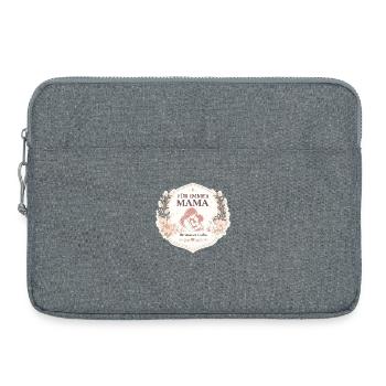 Für immer Mama Blumenmotiv voller Liebe - Laptoptasche 15" - Grau meliert - Vorne