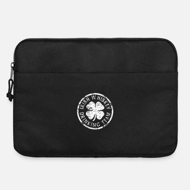 Shamrock Whiskey Tea Graphic - Laptop bag 15" - black