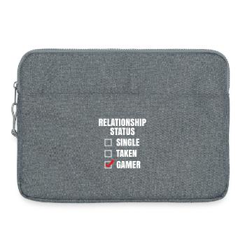 Beziehungsstatus: Gamer - Laptoptasche 15" - Grau meliert - Vorne
