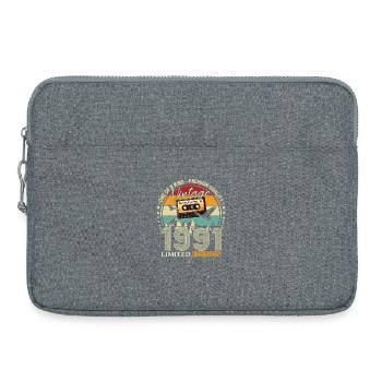 Homme aux cadeaux pour le 35e anniversaire Meilleur d’avril 1991 - Sacoche pour ordinateur portable 15 pouces - gris chiné - Devant