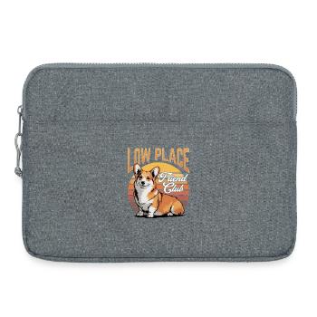 Funny Dog Breed Corgi - Laptop bag 15" - heather grey - Front