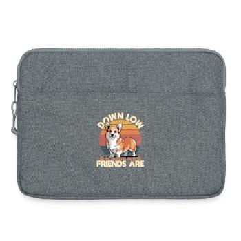 Funny Dog Breed Corgi - Laptop bag 15" - heather grey - Front