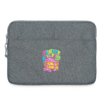 Autour de mon gâteau, papa - Sacoche pour ordinateur portable 15 pouces - gris chiné - Devant