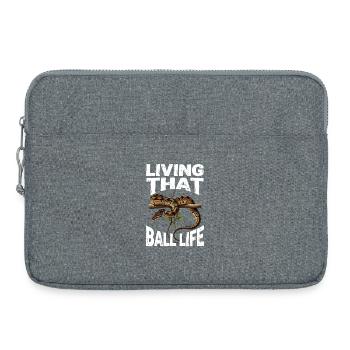 Königspython Schlangen Liebhaber Terrarium Python - Laptoptasche 15" - Grau meliert - Vorne