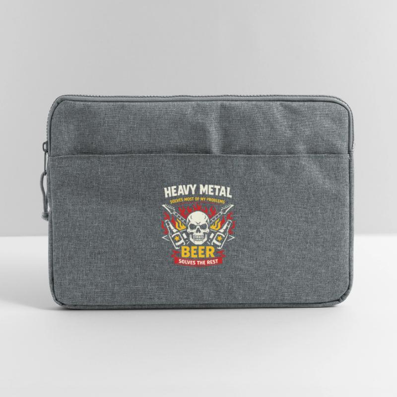 Heavy Metal solves my problems - Bier Spruch Laptoptasche 15"