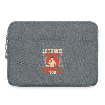  Burmese Boxing Headbutt Lethwei Training Art of 9 - Laptop bag 15" - heather grey - Front